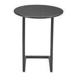 20" Black Aluminum Round Outdoor Side Table - Homeroots - Flyclothing LLC