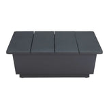 32" Gray Aluminum Square Outdoor Coffee Table - Homeroots - Flyclothing LLC