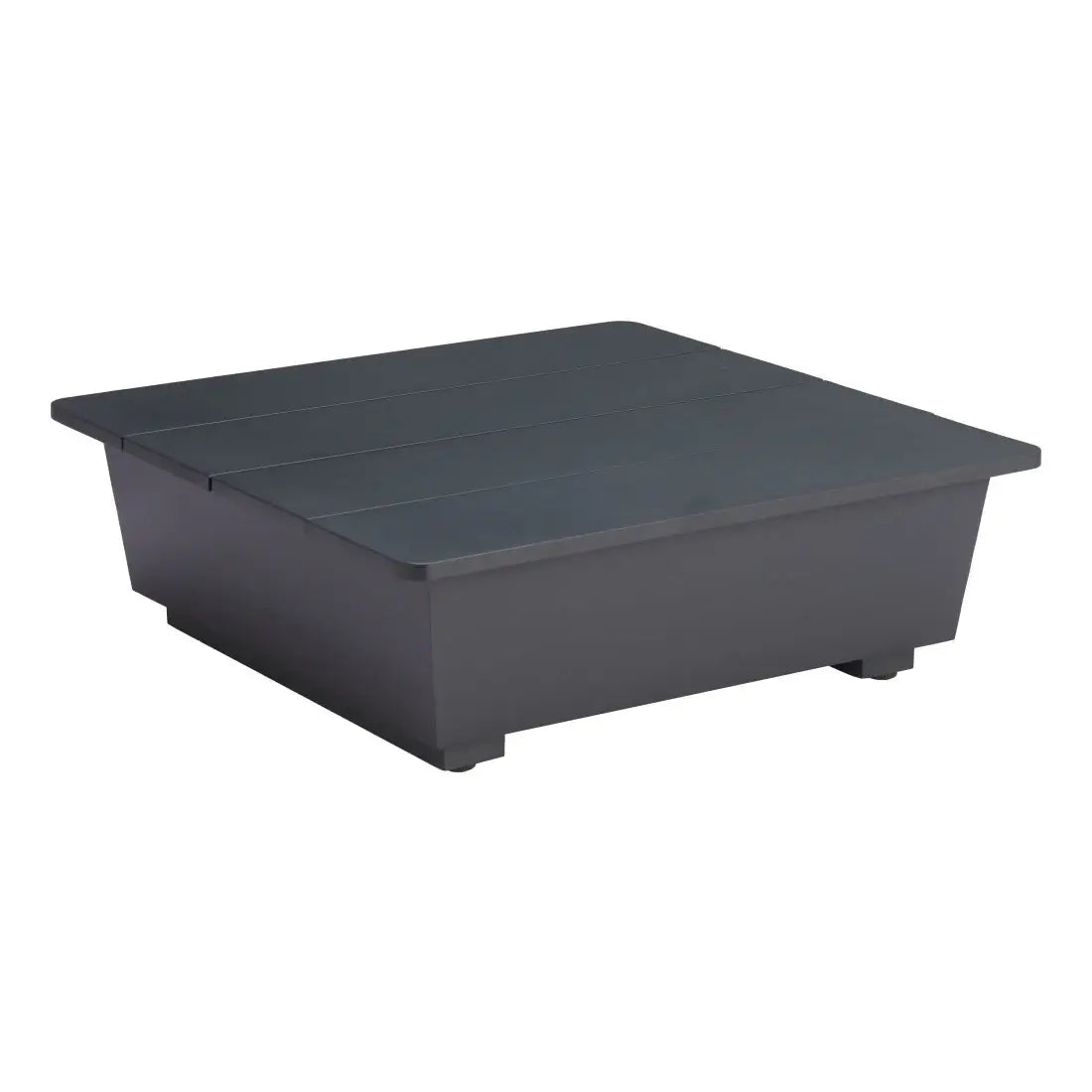 32" Gray Aluminum Square Outdoor Coffee Table - Homeroots - Flyclothing LLC