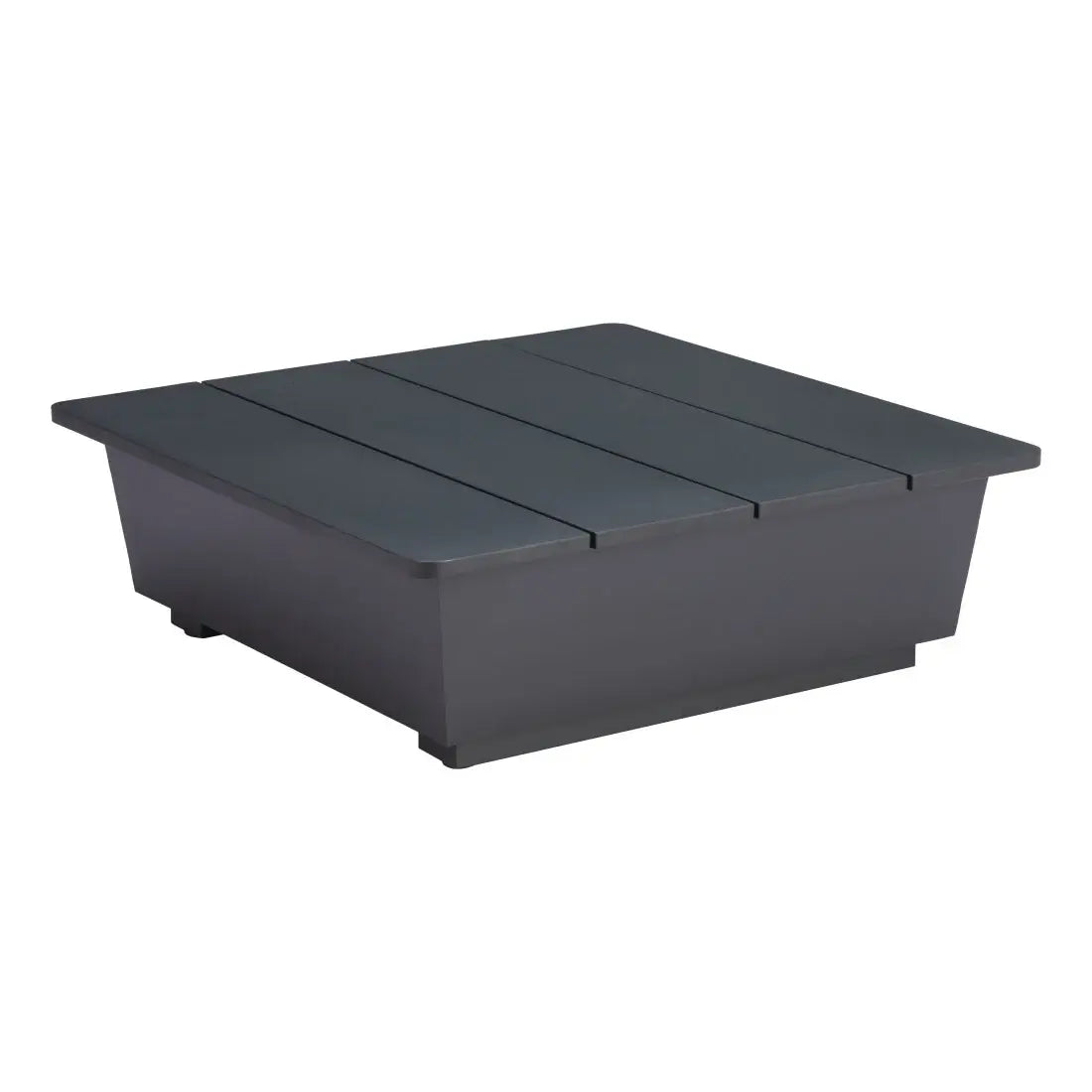 32" Gray Aluminum Square Outdoor Coffee Table - Homeroots - Flyclothing LLC