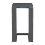 18" Black Aluminum Outdoor Side Table - Homeroots - Flyclothing LLC