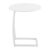 20" White Aluminum Round Outdoor Side Table - Homeroots - Flyclothing LLC