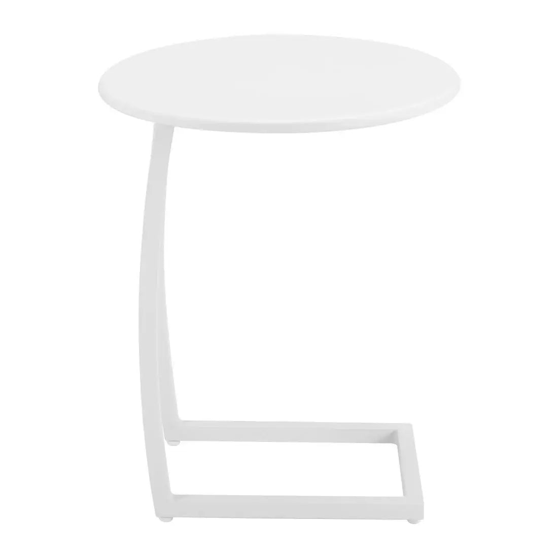 20" White Aluminum Round Outdoor Side Table - Homeroots - Flyclothing LLC