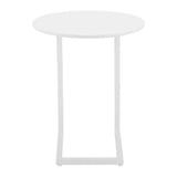 20" White Aluminum Round Outdoor Side Table - Homeroots - Flyclothing LLC