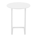 20" White Aluminum Round Outdoor Side Table - Homeroots - Flyclothing LLC