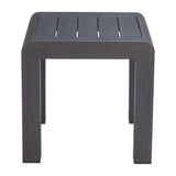 23" Black Aluminum Square Outdoor Side Table - Homeroots - Flyclothing LLC