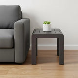 23" Black Aluminum Square Outdoor Side Table - Homeroots - Flyclothing LLC