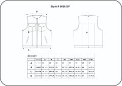 6686.SV - Mens Denim / Leather Club Vest