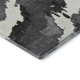 8' X 10' Black And Ivory Abstract Washable Area Rug With UV Protection - HomeRoots - Flyclothing LLC