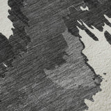 10' X 14' Black And Ivory Abstract Washable Area Rug With UV Protection - HomeRoots - Flyclothing LLC