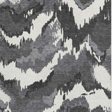 10' X 14' Black And Ivory Abstract Washable Area Rug With UV Protection - HomeRoots - Flyclothing LLC