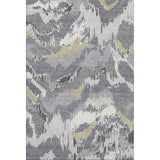 9' X 12' Gray Gold And Ivory Abstract Washable Area Rug With UV Protection - HomeRoots - Flyclothing LLC