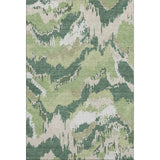 9' X 12' Green Ivory And Beige Abstract Washable Area Rug With UV Protection - HomeRoots - Flyclothing LLC