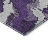 10' X 14' Purple Ivory And Gray Abstract Washable Area Rug With UV Protection - HomeRoots - Flyclothing LLC