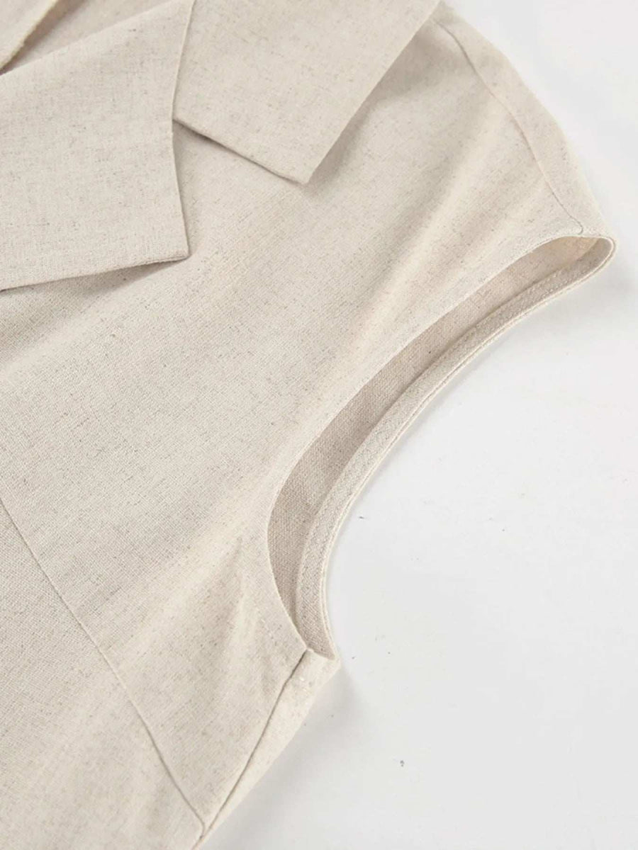 Tie Waist Cap Sleeve Maxi Dress - Trendsi - Flyclothing LLC