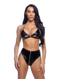 Roma Costume 6695 2PC High-Waisted Vinyl Short Set - Roma Costume
