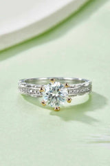 1 Carat Moissanite 925 Sterling Silver Ring - Trendsi - Flyclothing LLC