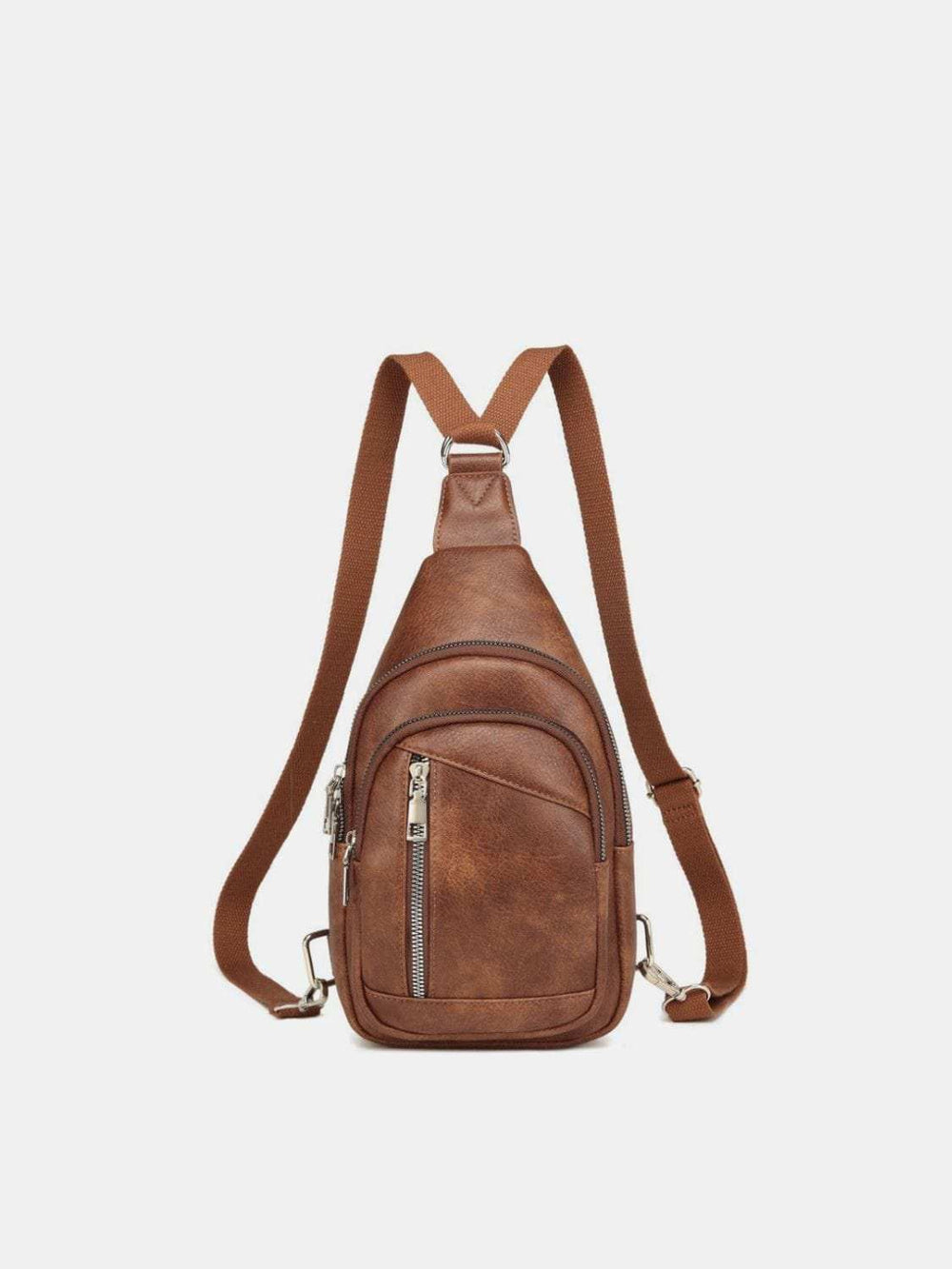 PU Leather Crossbody Bag with Two Detachable Strap - Trendsi - Flyclothing LLC
