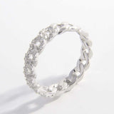 925 Sterling Silver Inlaid Zircon Ring - Trendsi - Flyclothing LLC