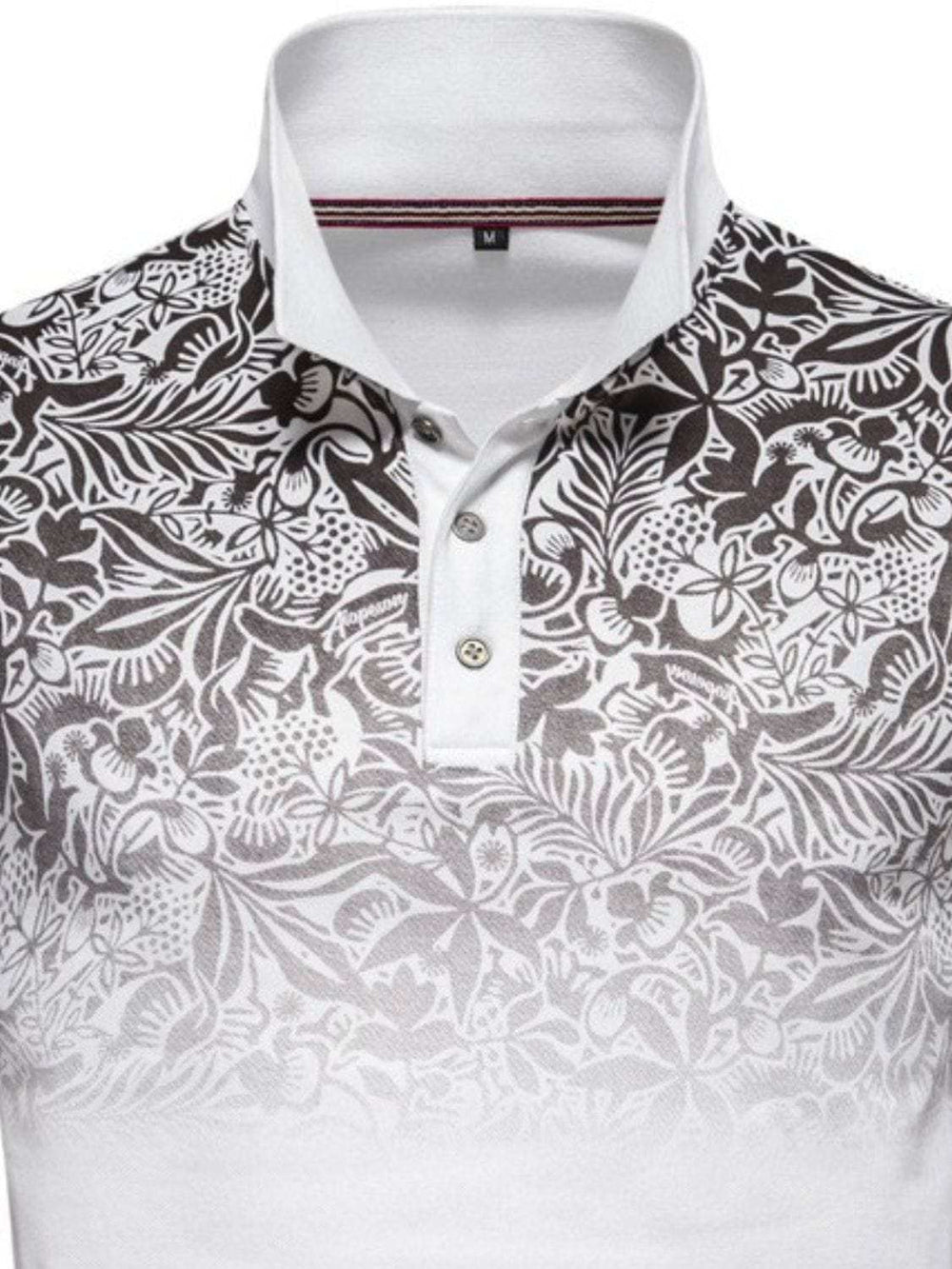 Men's Printed Collared Neck Short Sleeve Polo - Trendsi - Flyclothing LLC