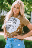 Graphic Round Neck Short Sleeve T-Shirt - Trendsi - Flyclothing LLC