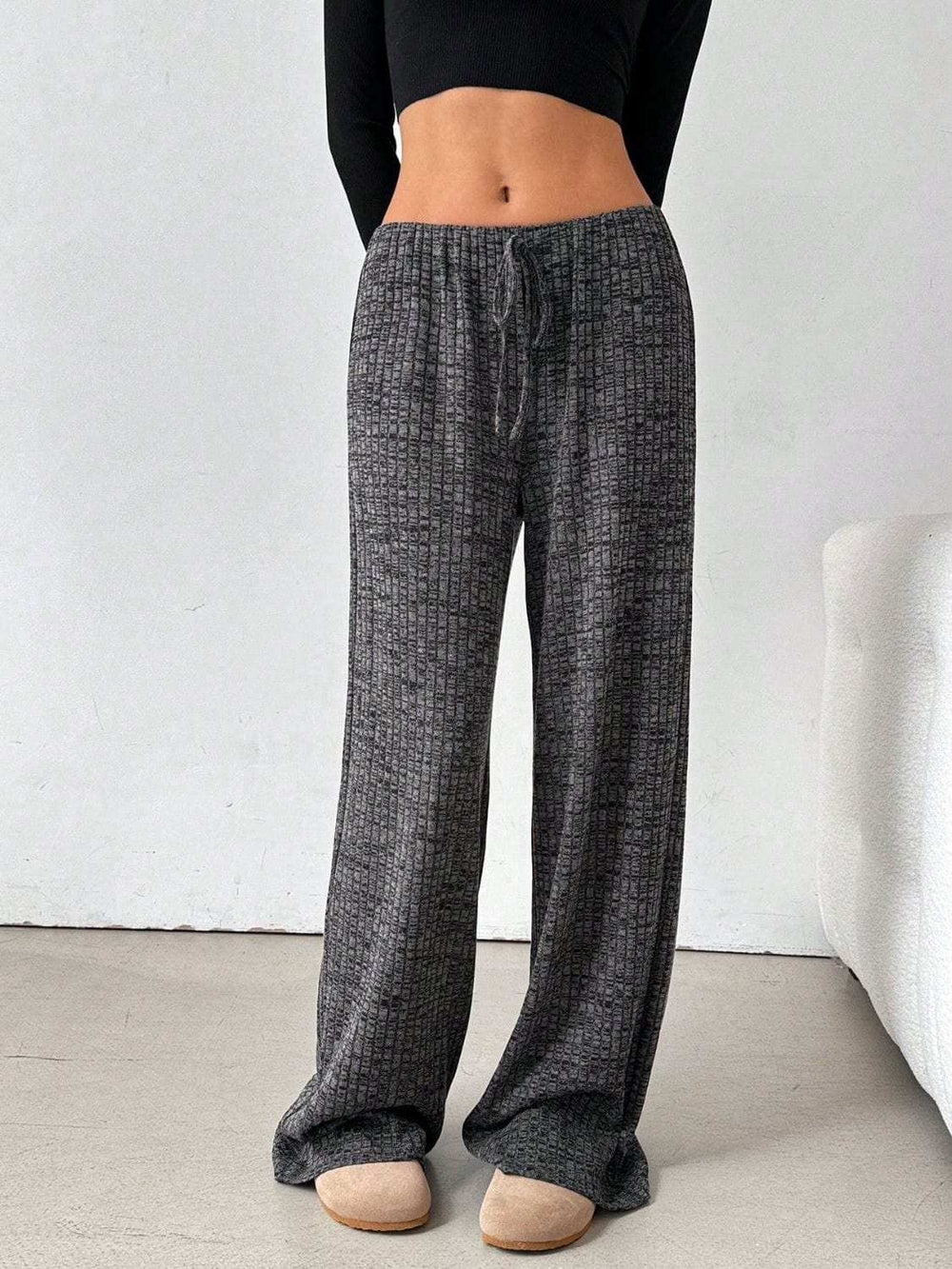 Tied Striped Wide Leg Pants - Trendsi - Flyclothing LLC