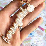 Dapplebay Horse Girl - Keychain - Breeches.com - Flyclothing LLC