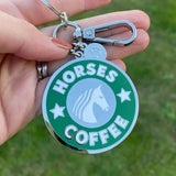 Dapplebay Horses & Coffee - Keychain - Breeches.com - Flyclothing LLC