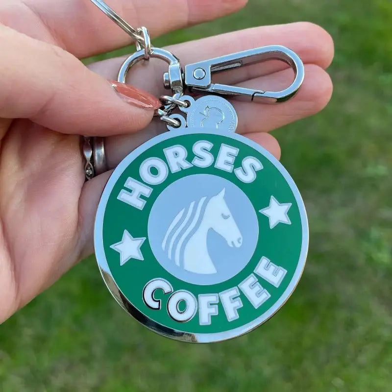 Dapplebay Horses & Coffee - Keychain - Breeches.com - Flyclothing LLC