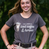 Dapplebay Iced Coffee & Horses Tee - Breeches.com - Flyclothing LLC