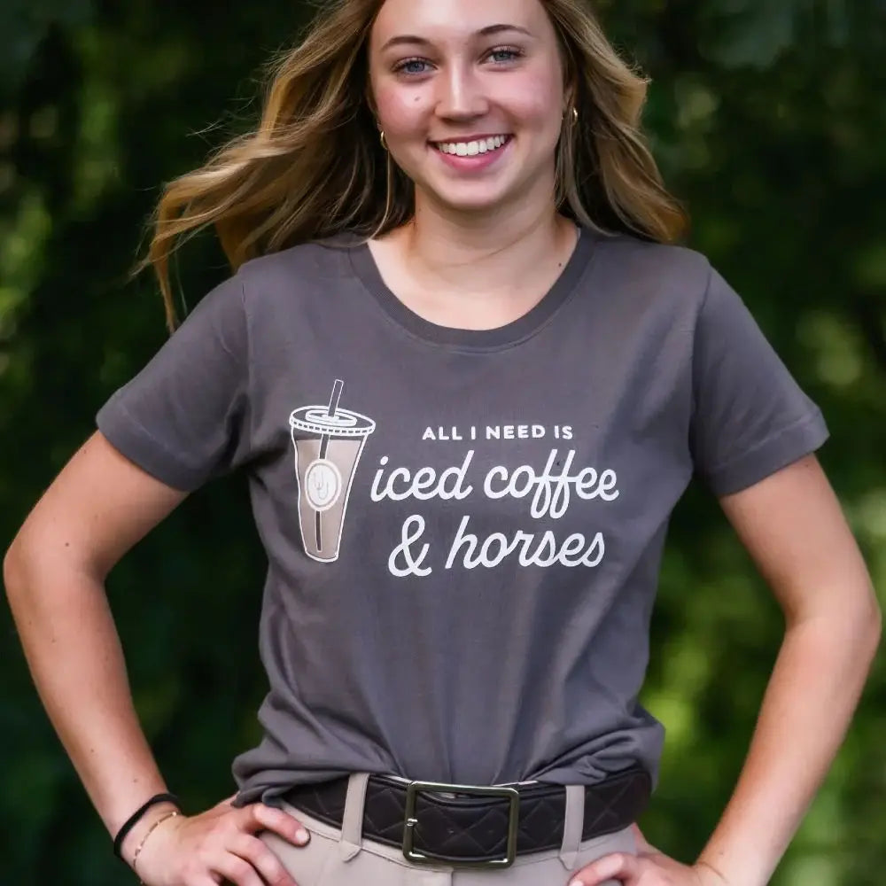 Dapplebay Iced Coffee & Horses Tee - Breeches.com - Flyclothing LLC