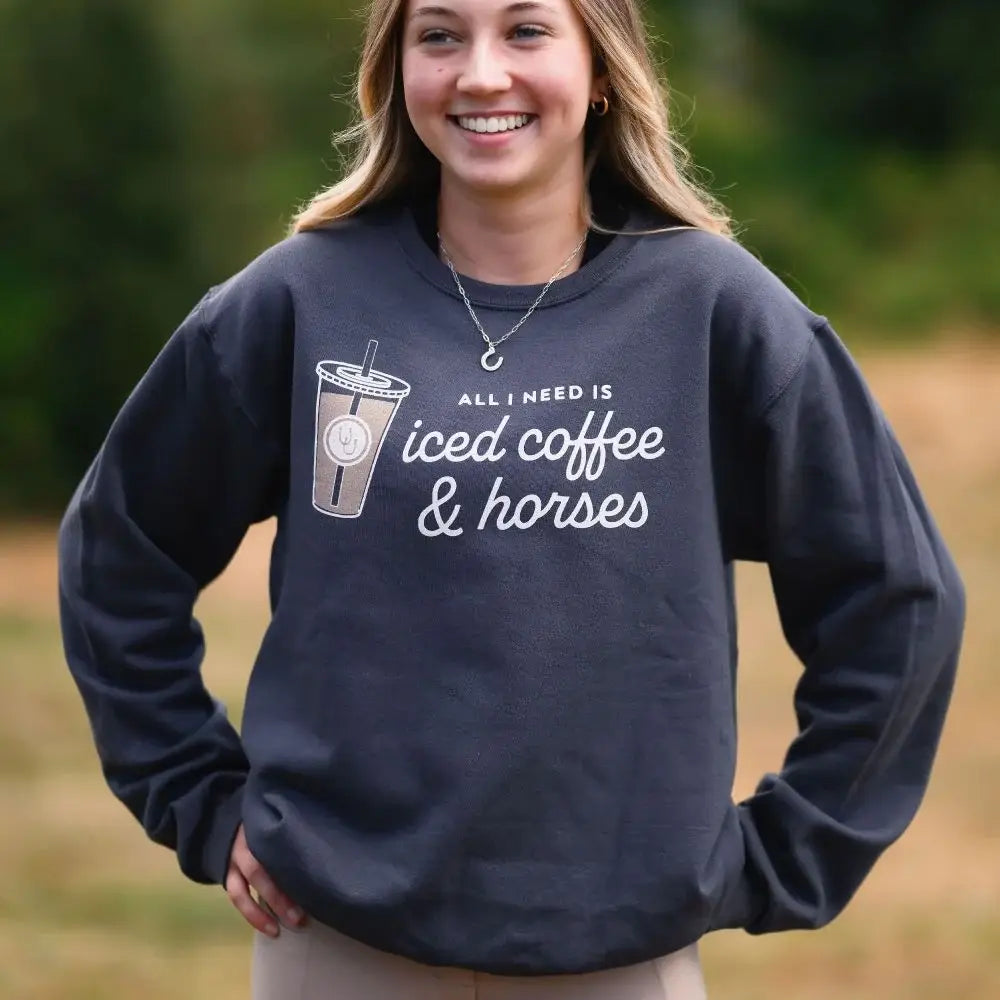 Dapplebay Iced Coffee & Horses Sweatshirt - Breeches.com - Flyclothing LLC