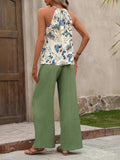 Printed Tank Top and Wide Leg Pants Set - Trendsi - Flyclothing LLC