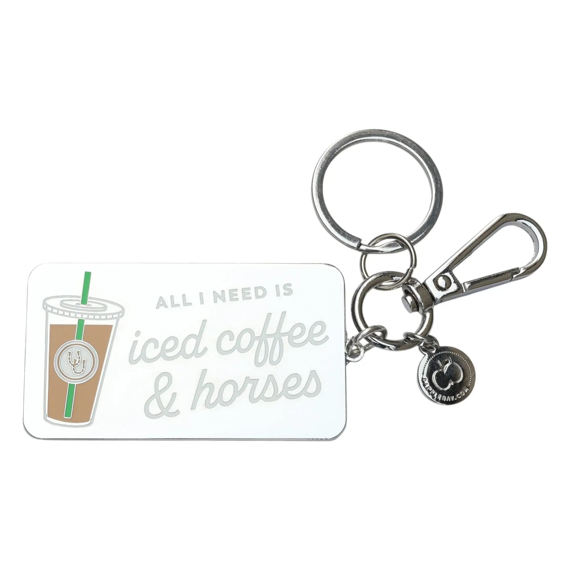 Dapplebay Iced Coffee & Horses - Keychain - Breeches.com - Flyclothing LLC