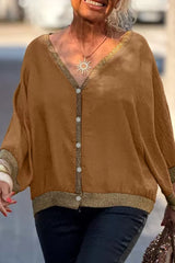 V-Neck Button Up Shirt - Trendsi - Flyclothing LLC