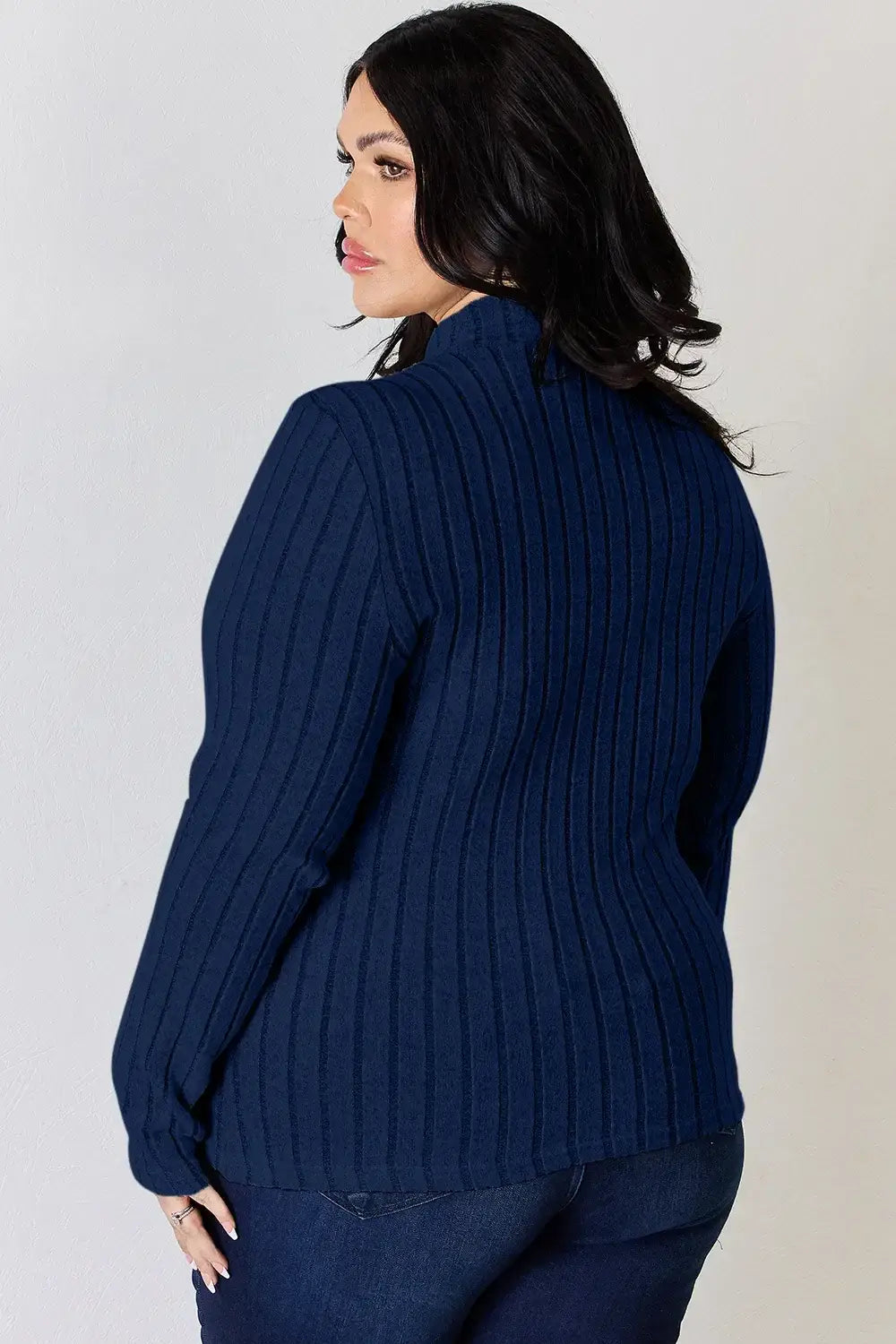 Basic Bae Full Size Ribbed Mock Neck Long Sleeve T-Shirt - ShopBasicbae - Flyclothing LLC