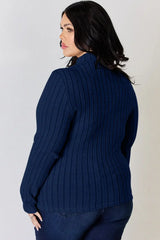 Basic Bae Full Size Ribbed Mock Neck Long Sleeve T-Shirt - ShopBasicbae - Flyclothing LLC