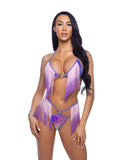 Roma Costume 6708 2PC Sequin & Ombre Fringe Short Set