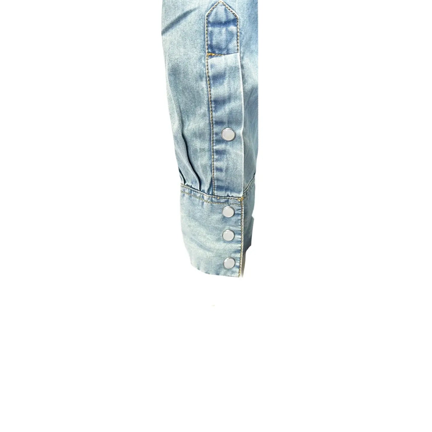 Men's Vintage 2-Tone Denim & Native Pattern Embroidered Western Shirt - Rockmount Ranch Wear - Flyclothing LLC
