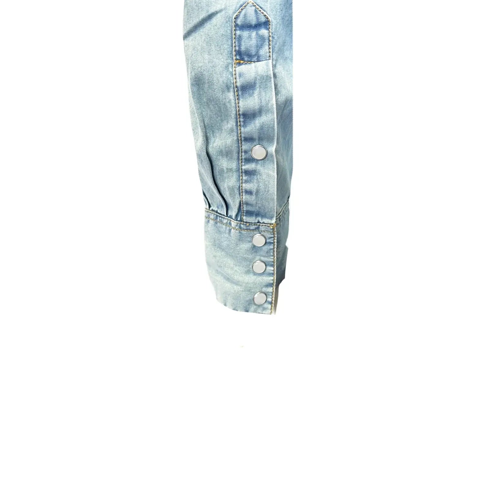 Men's Vintage 2-Tone Denim & Native Pattern Embroidered Western Shirt - Rockmount Ranch Wear - Flyclothing LLC
