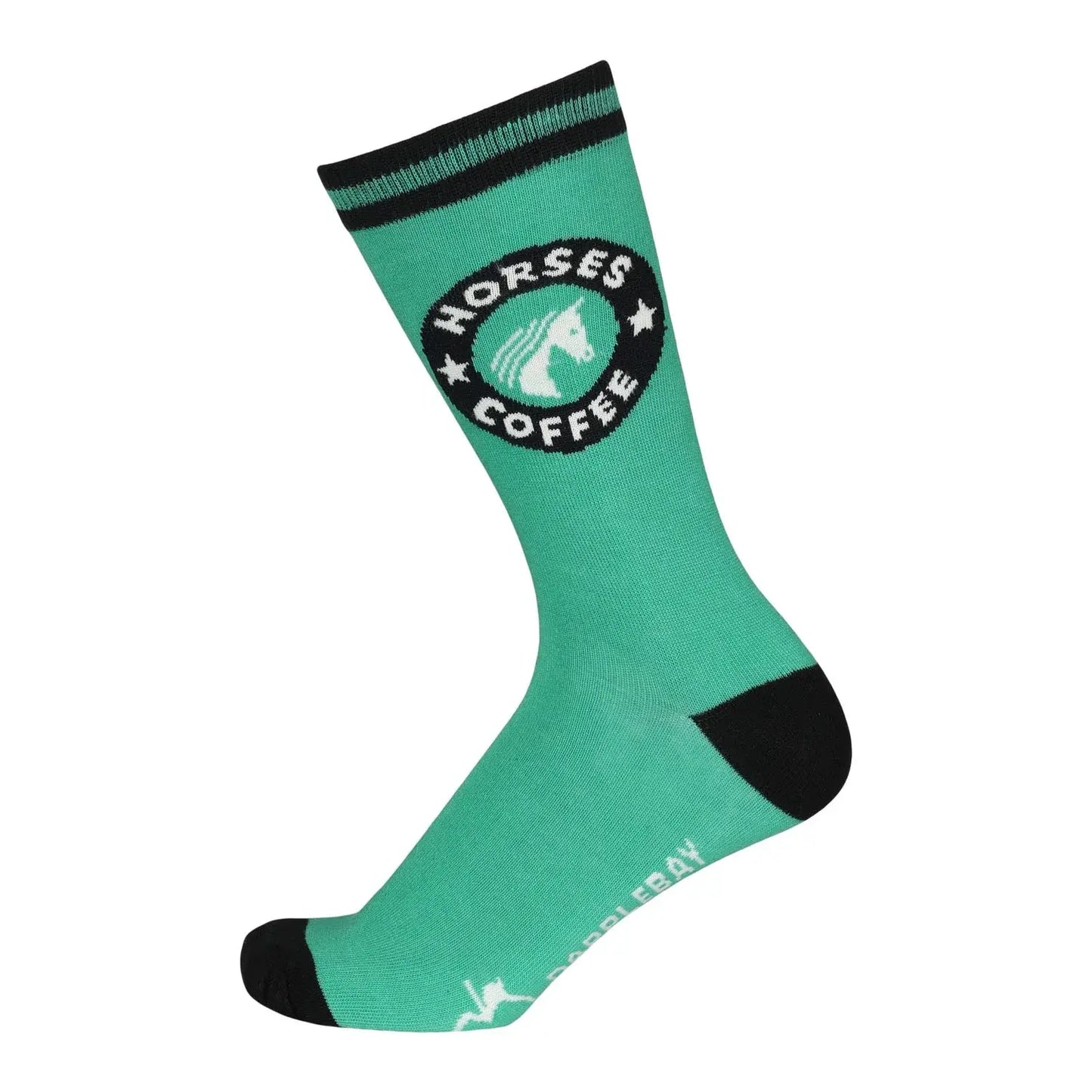 Dapplebay Knit Crew Socks-Horses & Coffee - Breeches.com - Flyclothing LLC