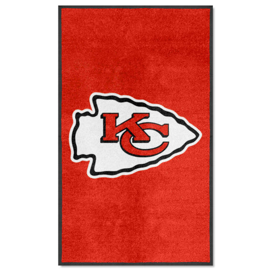 Kansas City Chiefs 3X5 High-Traffic Mat with Durable Rubber Backing - Portrait Orientation - Kansas City Chiefs