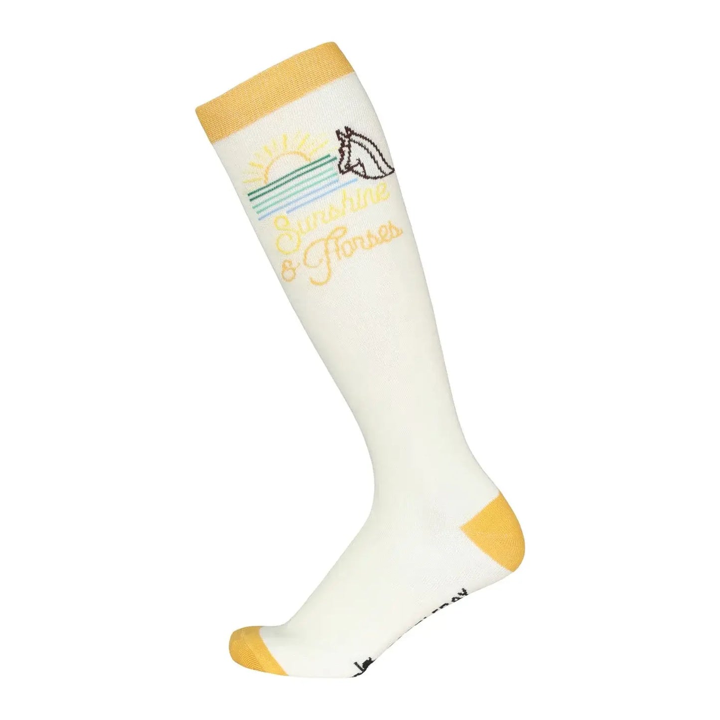 Dapplebay Knit Boot Socks-Sunshine & Horses - Breeches.com - Flyclothing LLC