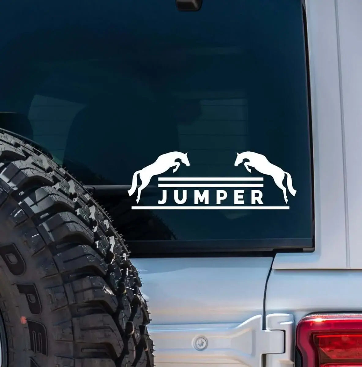 Dapplebay Jumper - Vinyl Decal-White - Breeches.com - Flyclothing LLC