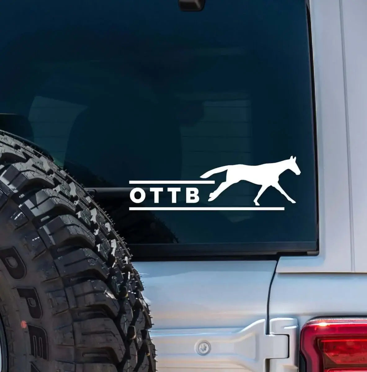 Dapplebay OTTB - Vinyl Decal-White - Breeches.com - Flyclothing LLC