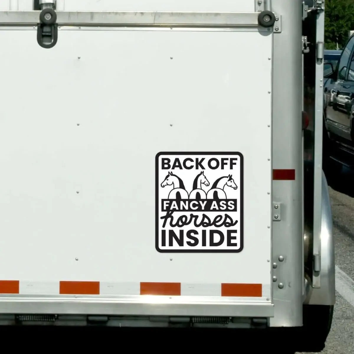 Dapplebay Fancy A$$ Horses - Horse Trailer Decal - Breeches.com - Flyclothing LLC