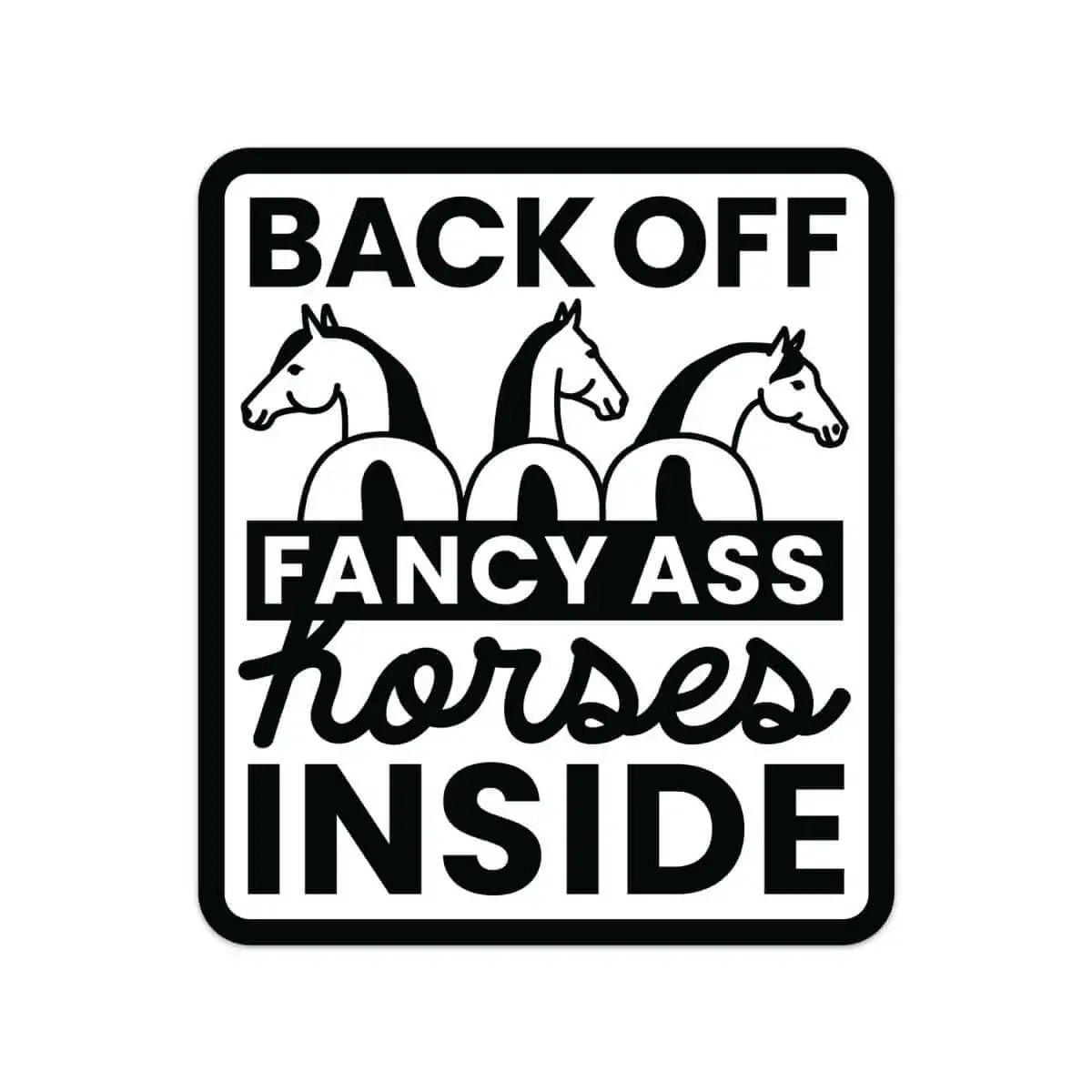 Dapplebay Fancy A$$ Horses - Horse Trailer Decal - Breeches.com - Flyclothing LLC