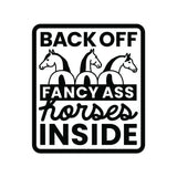 Dapplebay Fancy A$$ Horses - Horse Trailer Decal - Breeches.com - Flyclothing LLC