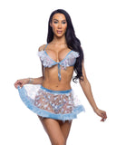 Roma Costume 6720 Butterfly & Sequin Skirt with Faux Fur Trim - Roma Costume - Flyclothing LLC
