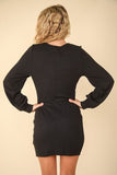 VERY J Ruched Detail Bodycon Mini Dress - Trendsi
